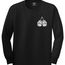 Boxing Gloves Chest Mens Long Sleeve T-Shirt