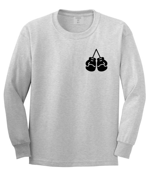 Boxing Gloves Chest Mens Long Sleeve T-Shirt - Image 3