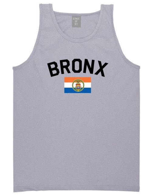 Bronx Flag Mens Tank Top Shirt - Image 3