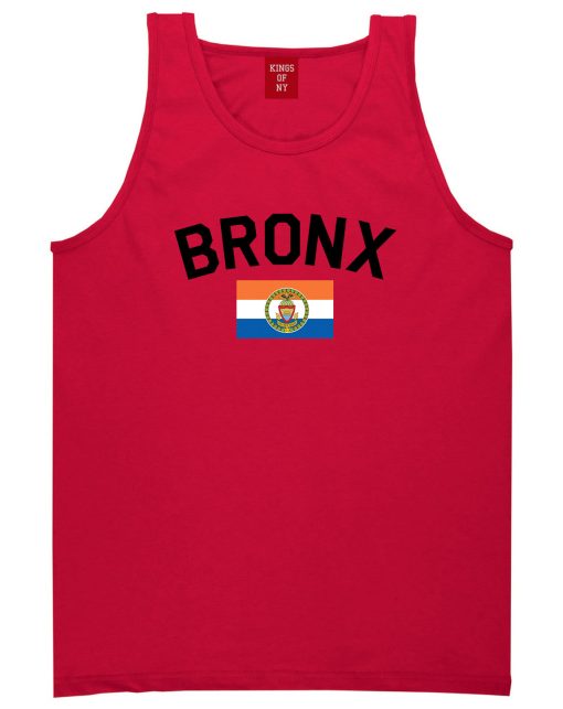Bronx Flag Mens Tank Top Shirt - Image 4