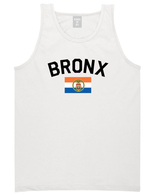 Bronx Flag Mens Tank Top Shirt - Image 2