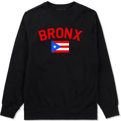 Bronx Puerto Rico Flag Mens Crewneck Sweatshirt
