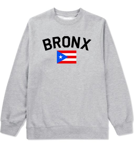 Bronx Puerto Rico Flag Mens Crewneck Sweatshirt - Image 3