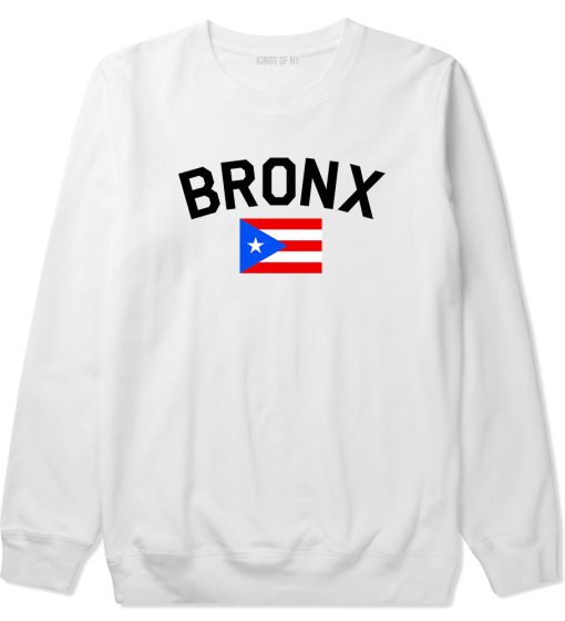 Bronx Puerto Rico Flag Mens Crewneck Sweatshirt - Image 2