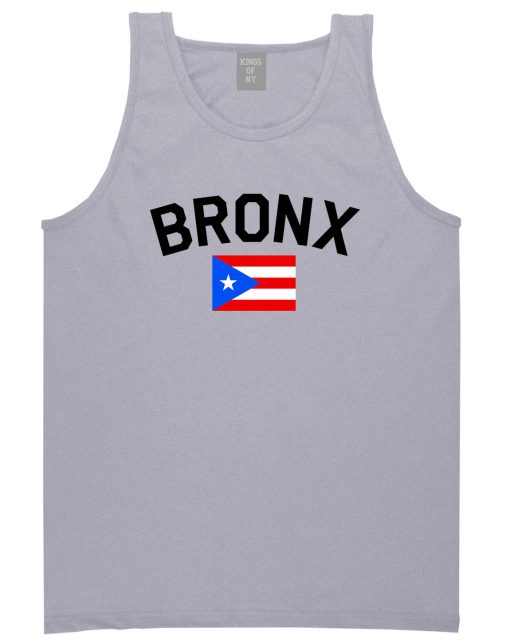 Bronx Puerto Rico Flag Mens Tank Top T-Shirt - Image 3