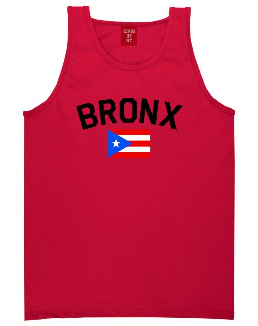 Bronx Puerto Rico Flag Mens Tank Top T-Shirt - Image 4