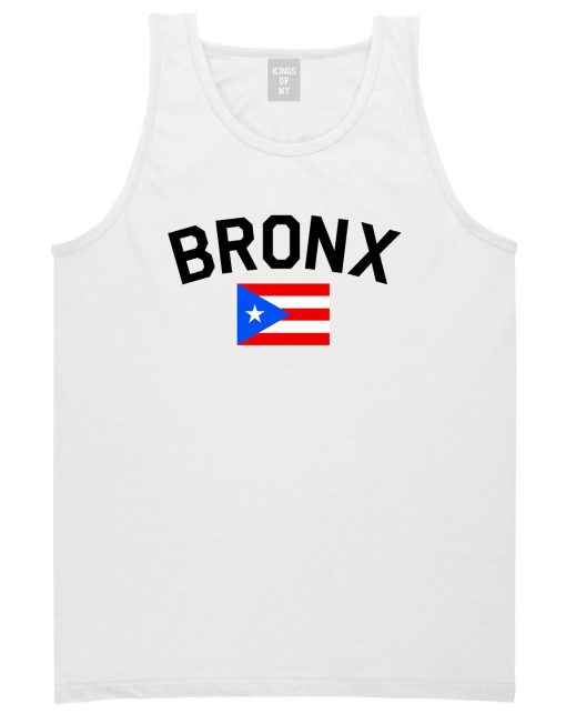 Bronx Puerto Rico Flag Mens Tank Top T-Shirt - Image 2