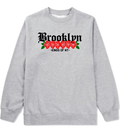 Brooklyn Roses Kings Of NY Mens Crewneck Sweatshirt - Image 3