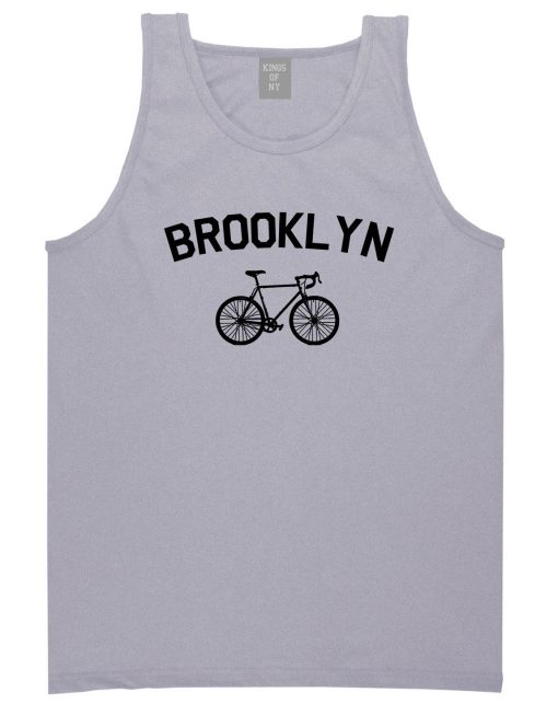 Brooklyn Vintage Bike Cycling Mens Tank Top T-Shirt - Image 3