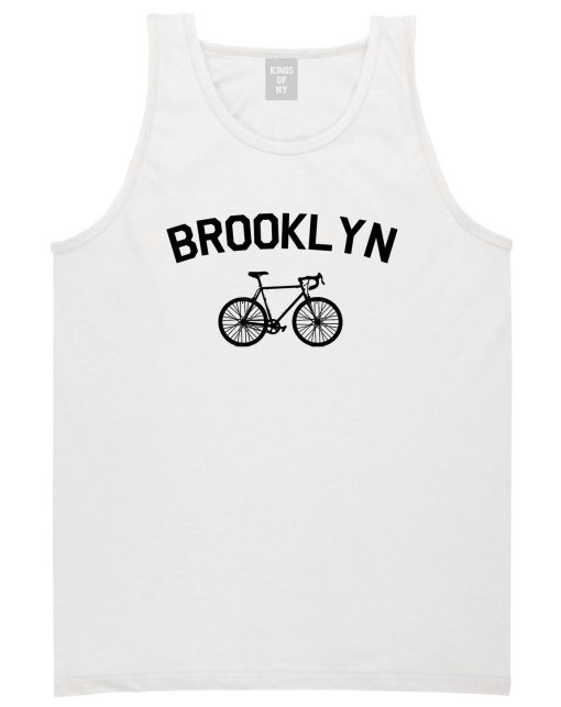 Brooklyn Vintage Bike Cycling Mens Tank Top T-Shirt - Image 2