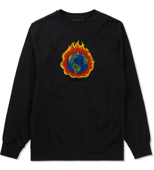 Burning Earth Mens Crewneck Sweatshirt