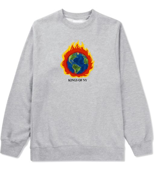 Burning Earth Mens Crewneck Sweatshirt - Image 3
