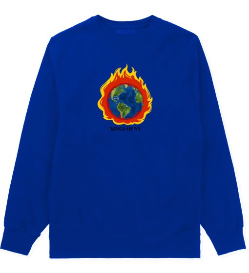 Burning Earth Mens Crewneck Sweatshirt - Image 4