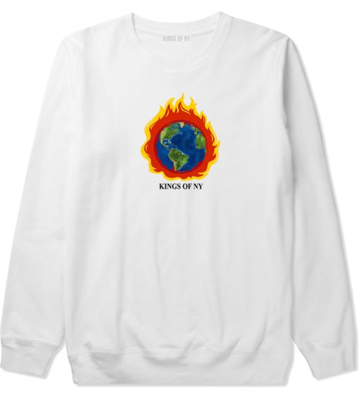 Burning Earth Mens Crewneck Sweatshirt - Image 2