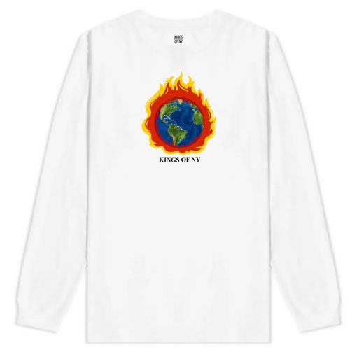 Burning Earth Mens Long Sleeve T-Shirt - Image 2