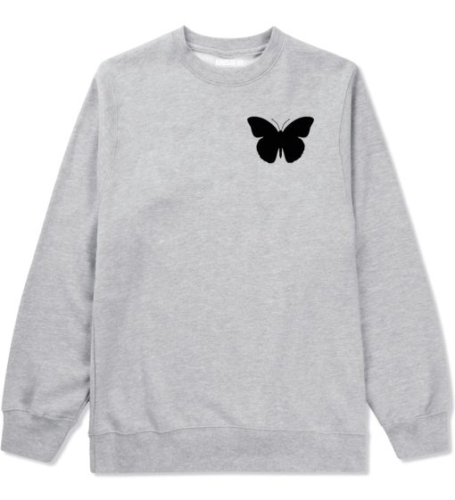 Butterfly Chest Mens Crewneck Sweatshirt - Image 3