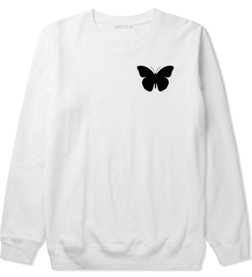 Butterfly Chest Mens Crewneck Sweatshirt - Image 2