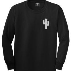Cactus Logo Chest Mens Long Sleeve T-Shirt
