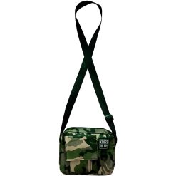 Camo Front Pocket Mens Canvas Crossbody Sling Bag
