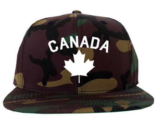 Canada Maple Leaf Red Mens Snapback Hat - Image 5