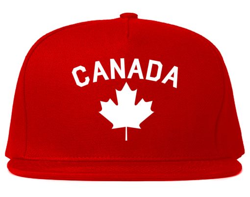 Canada Maple Leaf Red Mens Snapback Hat - Image 4