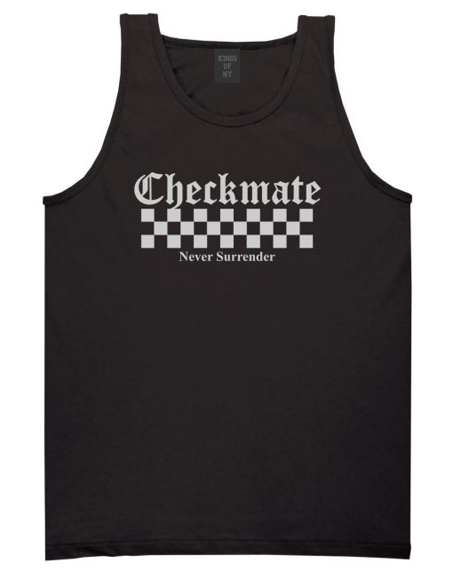 Checkmate Never Surrender Chess Mens Tank Top T-Shirt
