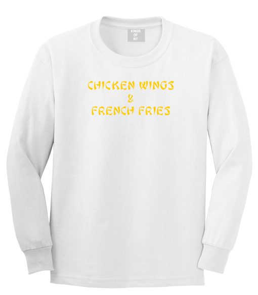 Chicken Wings And French Fries Long Sleeve T-Shirt - Image 2