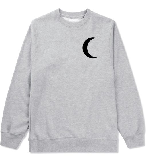 Crescent Moon Chest Mens Crewneck Sweatshirt - Image 3