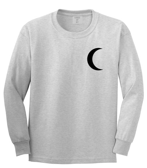 Crescent Moon Chest Mens Long Sleeve T-Shirt - Image 3