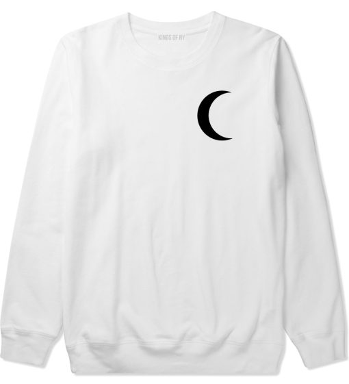 Crescent Moon Chest Mens Crewneck Sweatshirt - Image 2