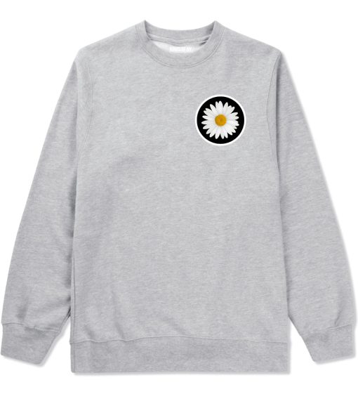Daisy Flower Chest Mens Crewneck Sweatshirt - Image 3
