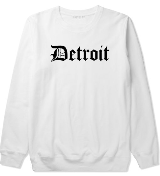Detroit Old English Mens Crewneck Sweatshirt - Image 2