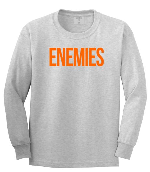 ENEMIES Orange Print Long Sleeve T-Shirt - Image 3