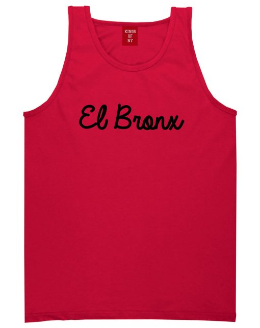 El Bronx Spanish Script Mens Tank Top Shirt - Image 4