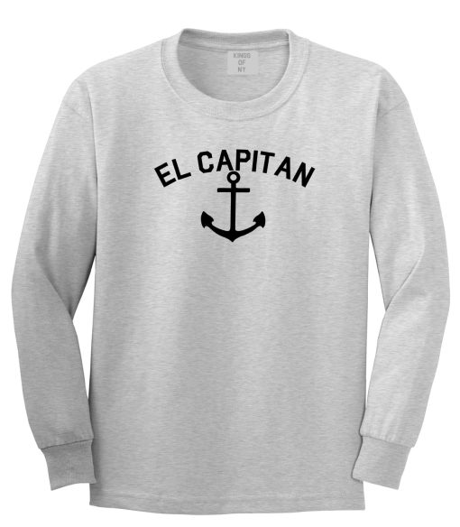 El Capitan Anchor Captain Mens Long Sleeve T-Shirt - Image 3