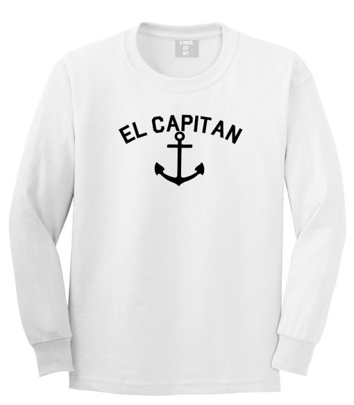 El Capitan Anchor Captain Mens Long Sleeve T-Shirt - Image 2