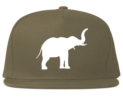 Elephant Animal Chest Mens Snapback Hat - Image 3