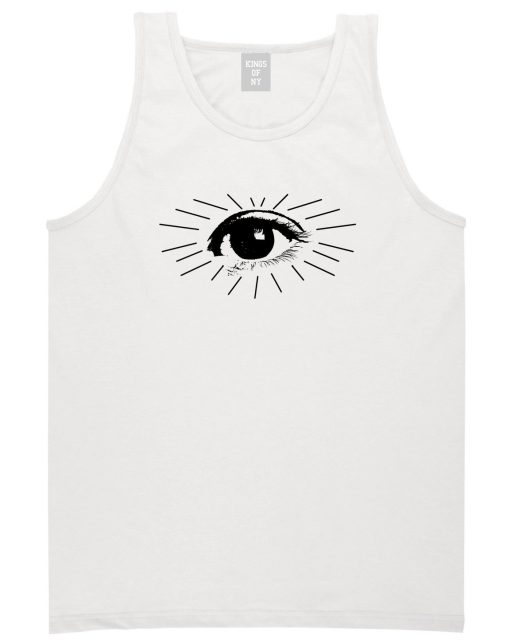 Eyeball Eyes Print Mens Tank Top Shirt - Image 2