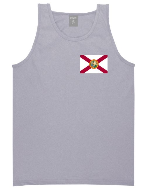 Florida State Flag FL Chest Mens Tank Top T-Shirt - Image 3