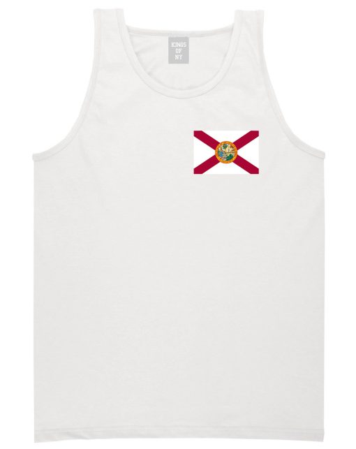 Florida State Flag FL Chest Mens Tank Top T-Shirt - Image 2
