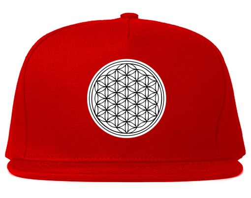 Flower Of Life Chest Mens Snapback Hat - Image 4