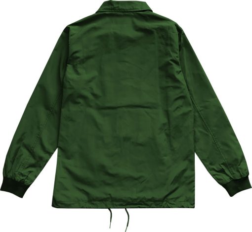 Green Mens Windbreaker Coaches Jacket - Image 2