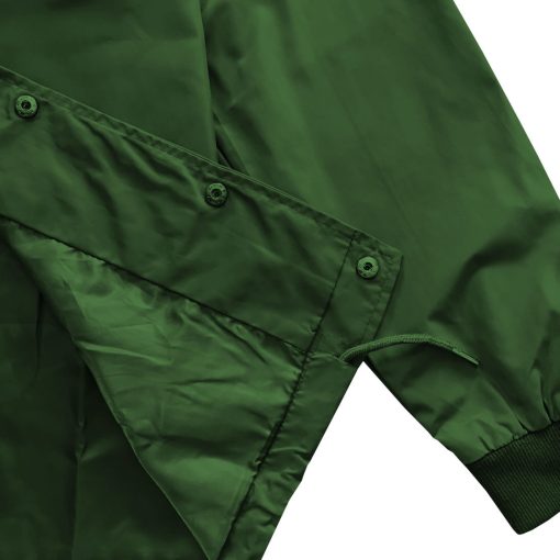Green Mens Windbreaker Coaches Jacket - Image 4
