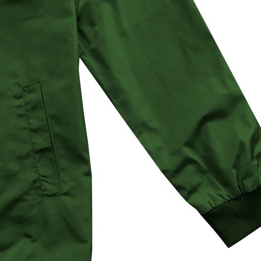 Green Mens Windbreaker Coaches Jacket - Image 5