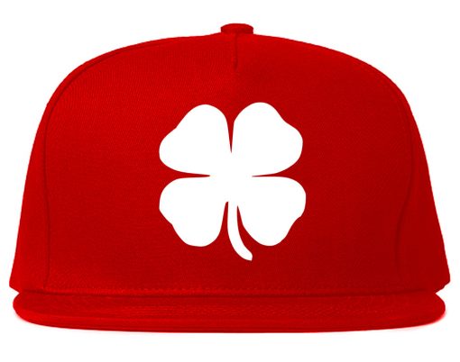 Four Leaf Clover Chest Mens Snapback Hat - Image 4