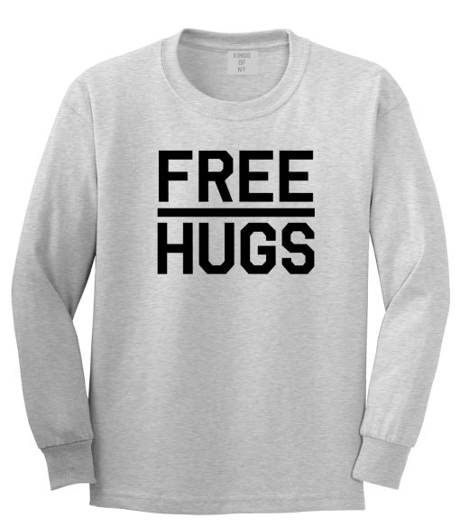Free Hugs Funny Mens Long Sleeve T-Shirt - Image 3