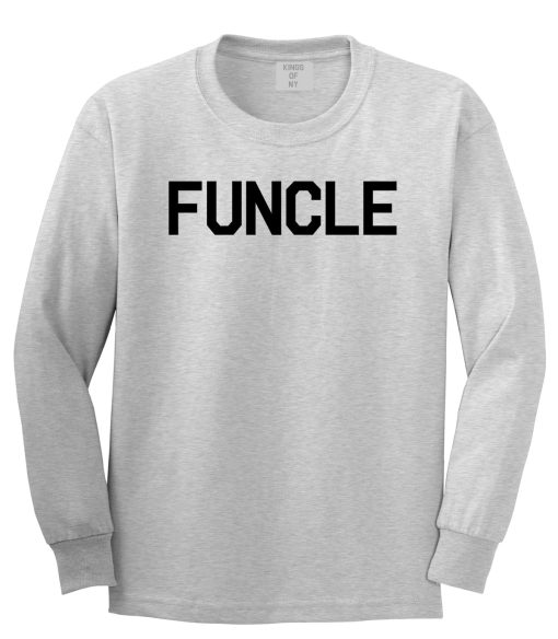 Funcle Fun Funny Uncle Mens Long Sleeve T-Shirt - Image 3