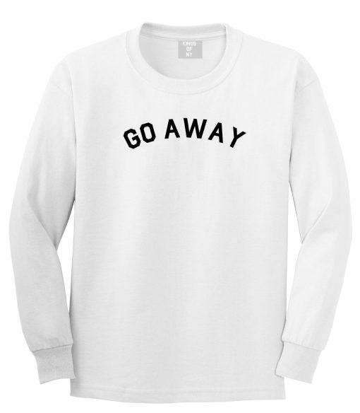 Go Away Mens Long Sleeve T-Shirt - Image 2