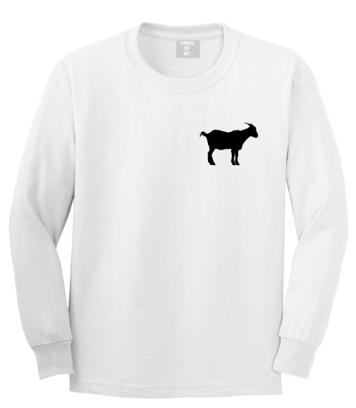 Goat Animal Chest Mens Long Sleeve T-Shirt - Image 2