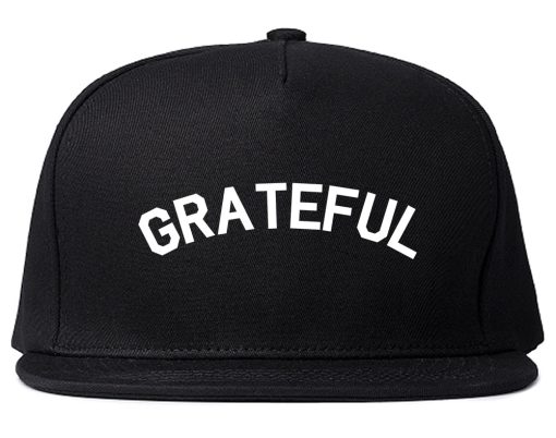 Grateful Thankful Mens Snapback Hat